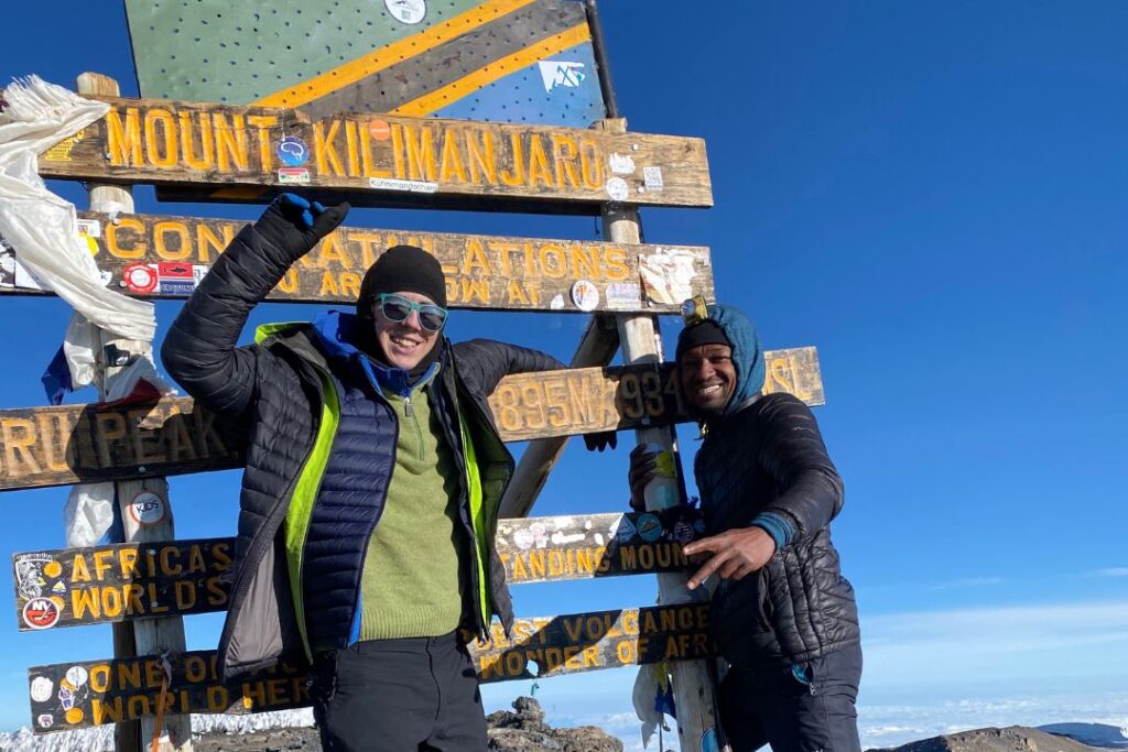 summiting Kilimanjaro